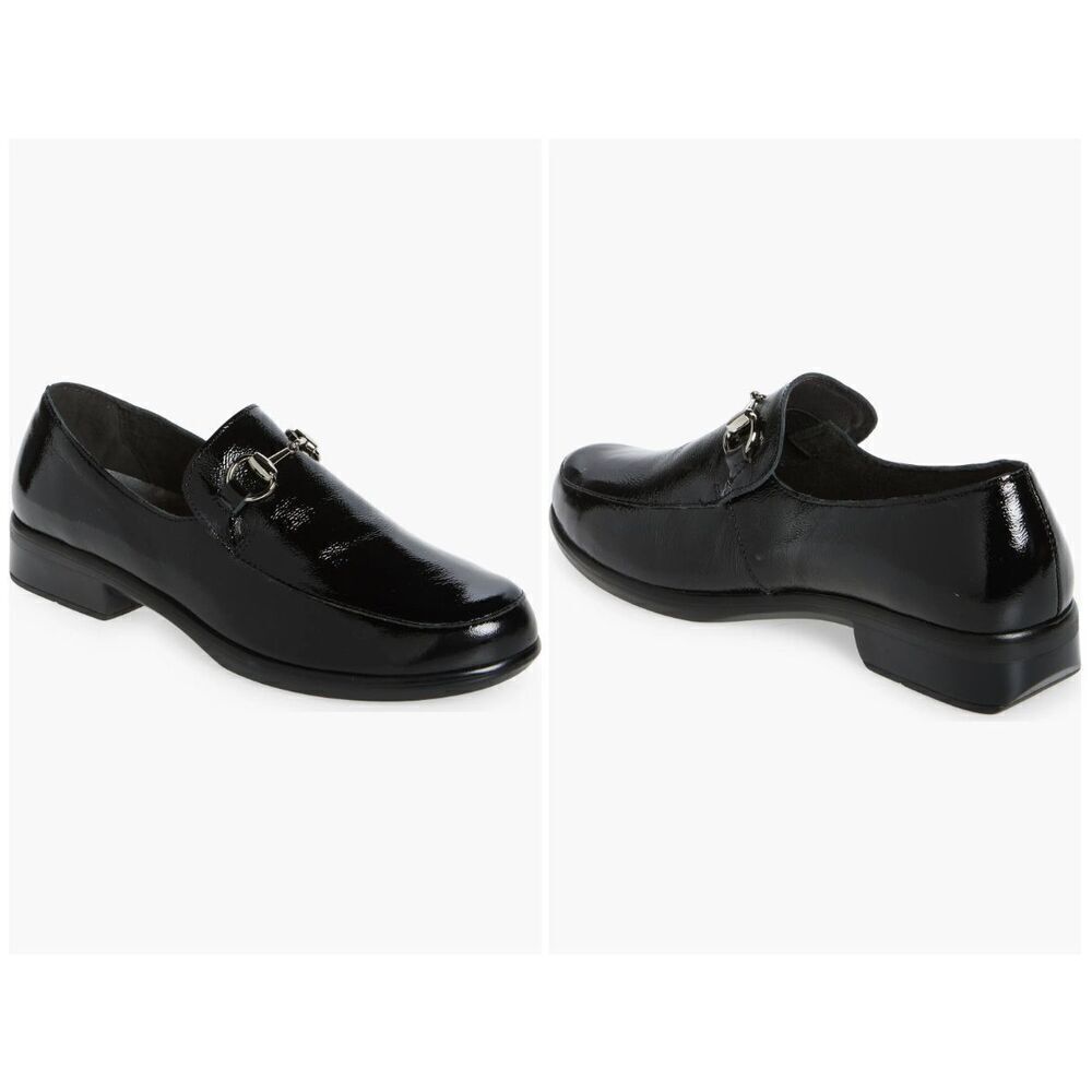 New $200 NAOT BENTU Bit Loafer in Black Crinkle Leather Women’s Size EU41 US 10